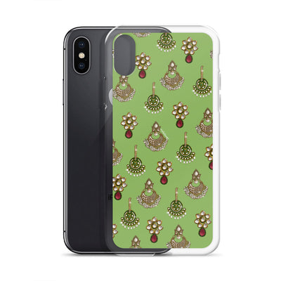 Desi Earrings Green Phone Case: iPhone