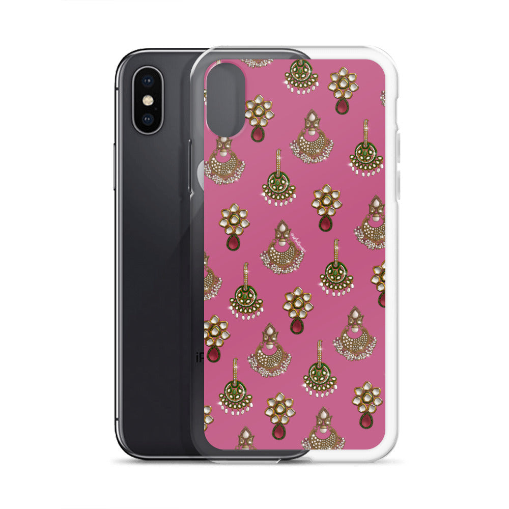 Desi Earrings Pink Phone Case: iPhone