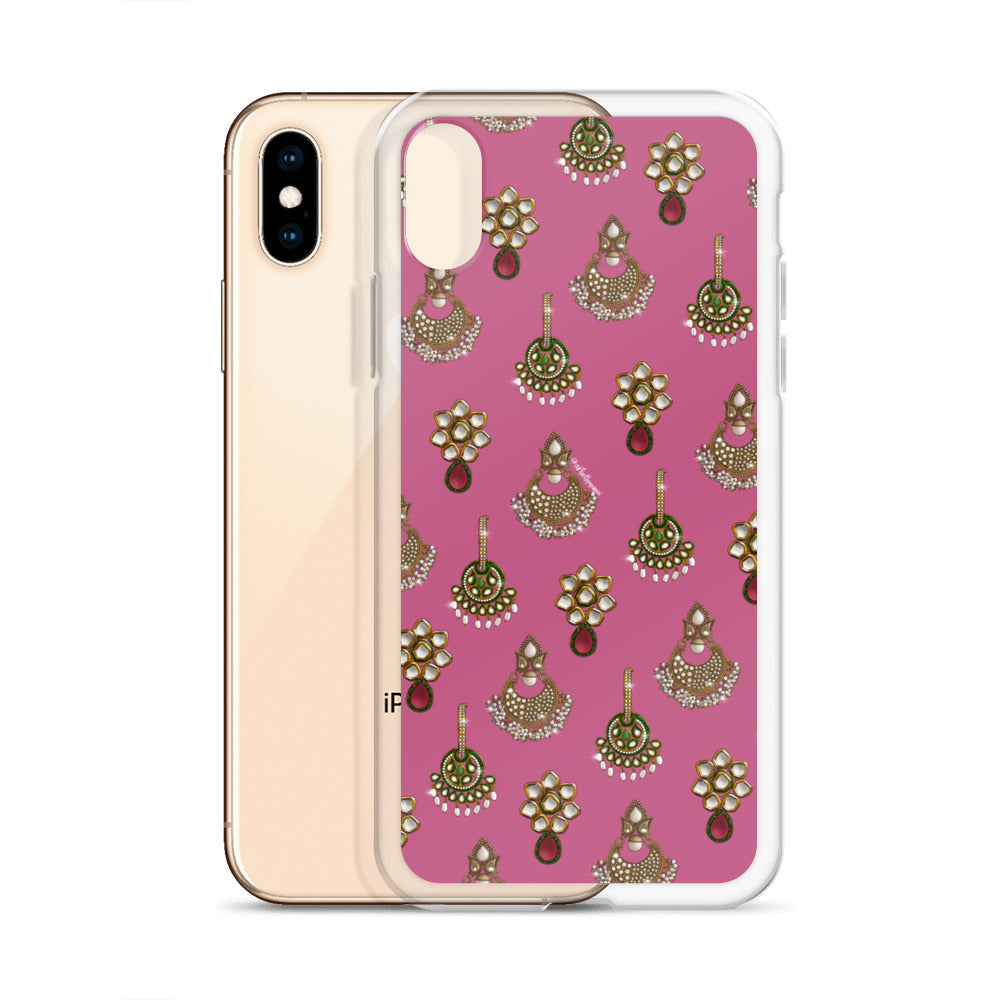 Desi Earrings Pink Phone Case: iPhone