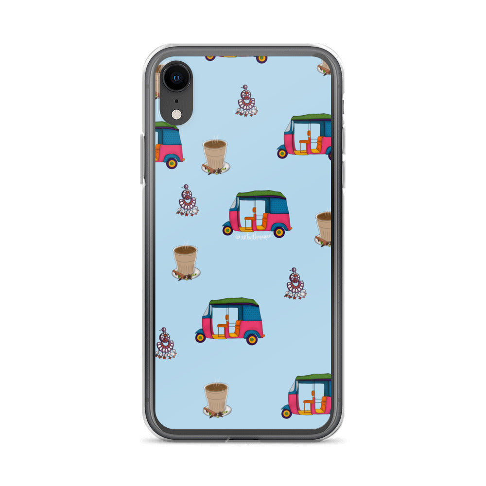 Auto, Earrings, and Chai Blue Phone Case: iPhone