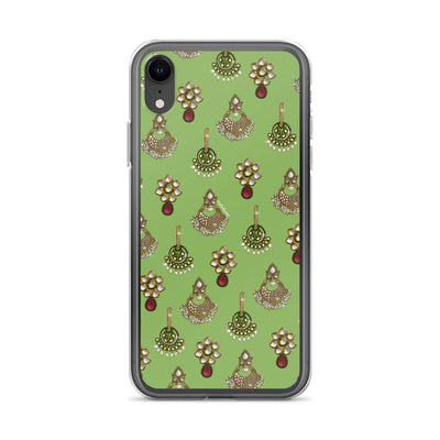 Desi Earrings Green Phone Case: iPhone