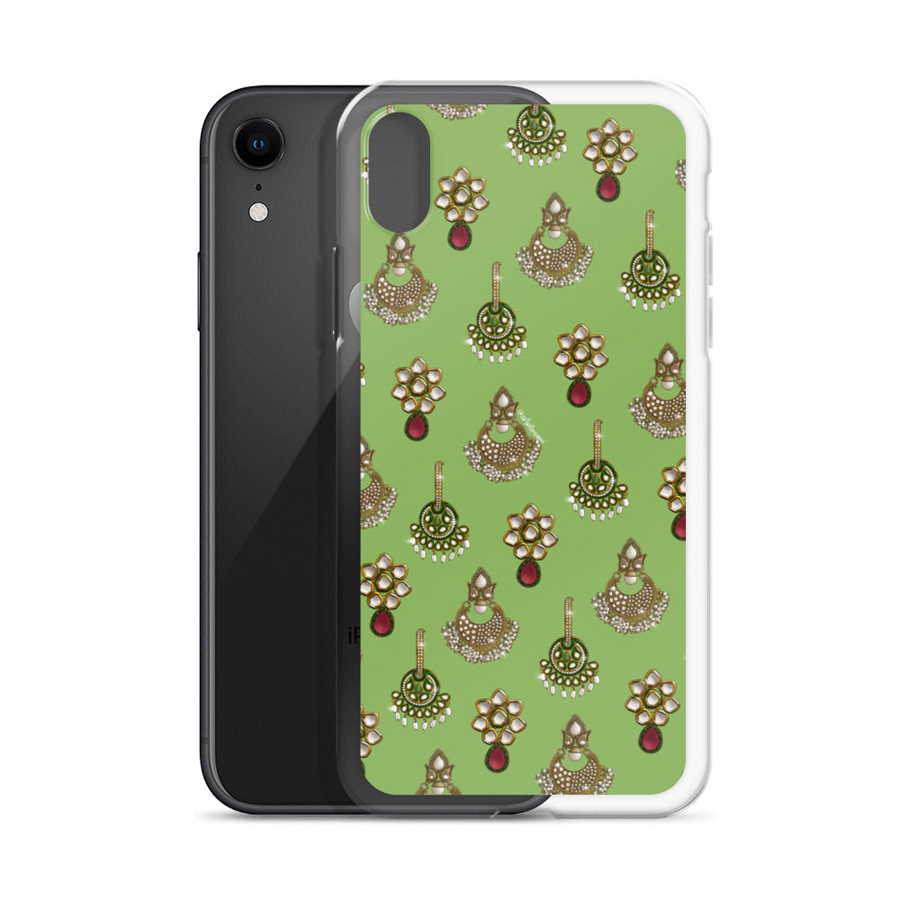 Desi Earrings Green Phone Case: iPhone