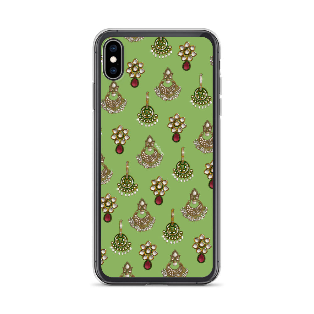 Desi Earrings Green Phone Case: iPhone