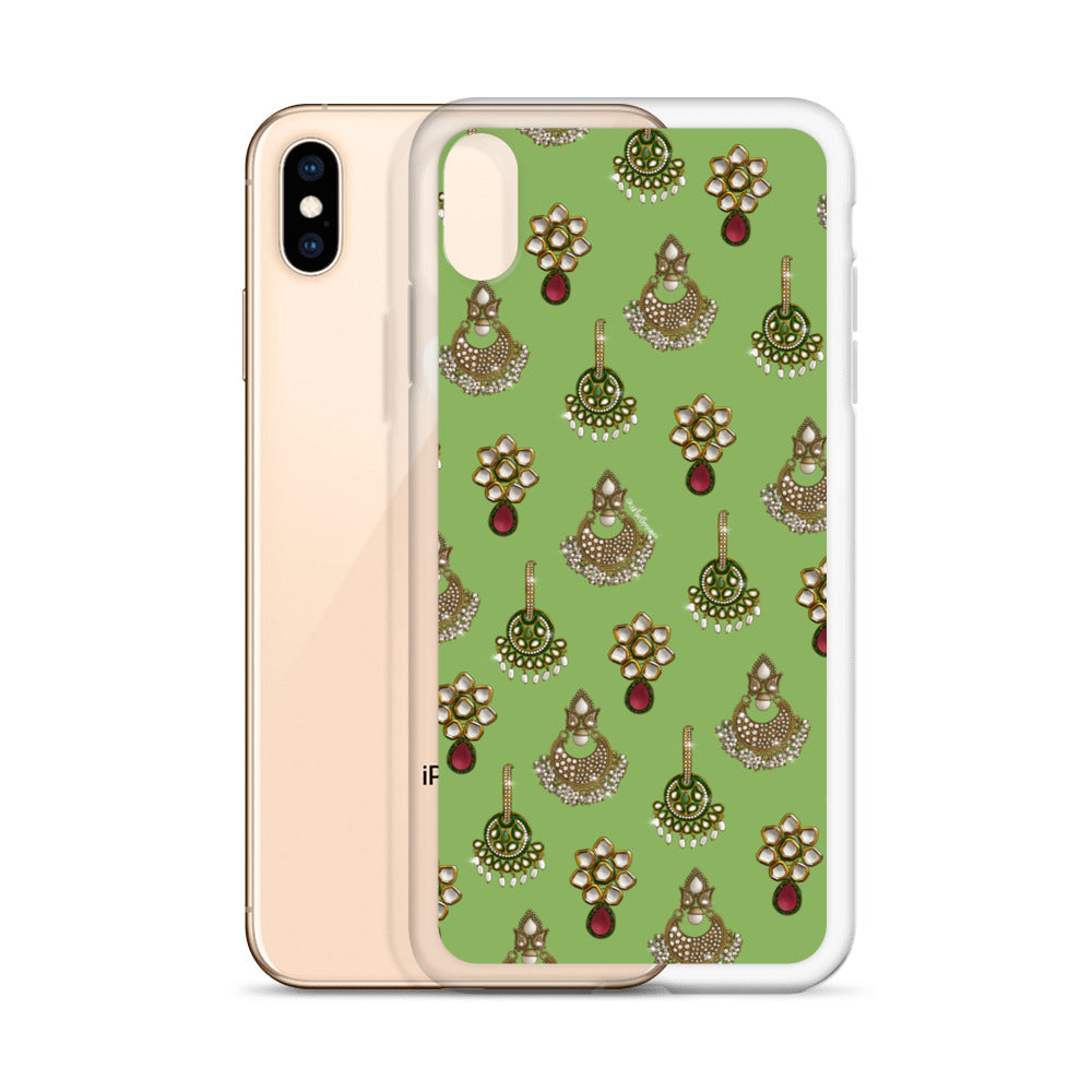 Desi Earrings Green Phone Case: iPhone