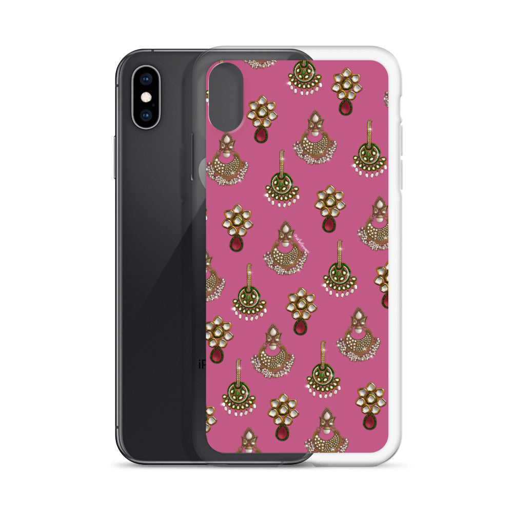 Desi Earrings Pink Phone Case: iPhone