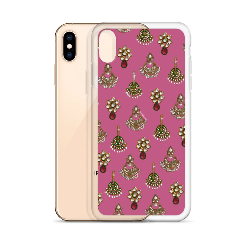 Desi Earrings Pink Phone Case: iPhone