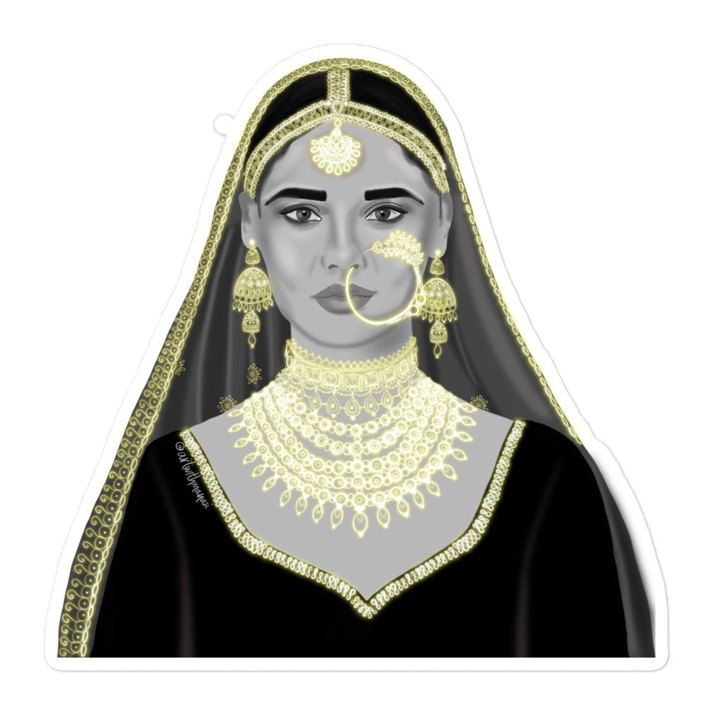 Bubble-free Sticker: Gold Jewelry Rani