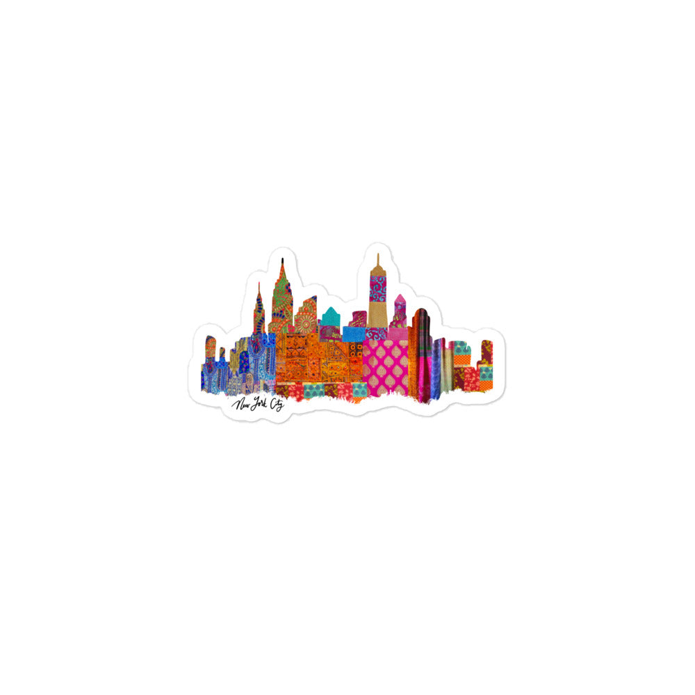 NYC Fabric Skyline Stickers