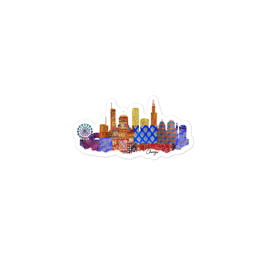 Chicago Fabric Skyline Stickers