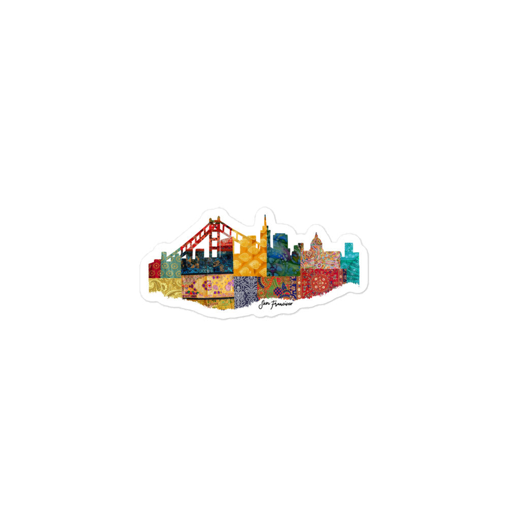 San Francisco Fabric Skyline Stickers