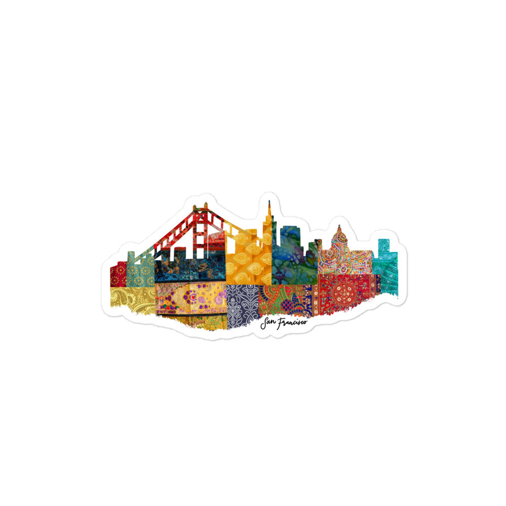 San Francisco Fabric Skyline Stickers