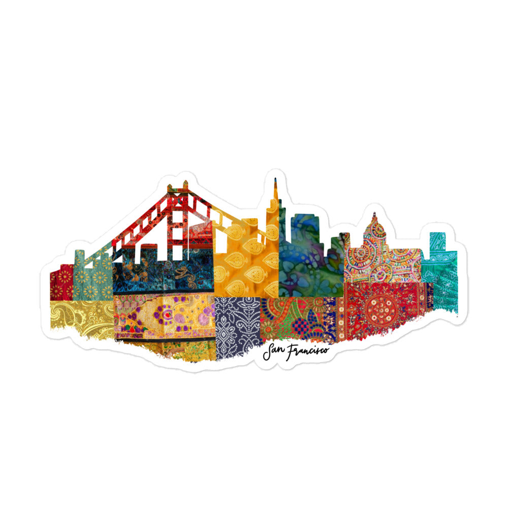 San Francisco Fabric Skyline Stickers