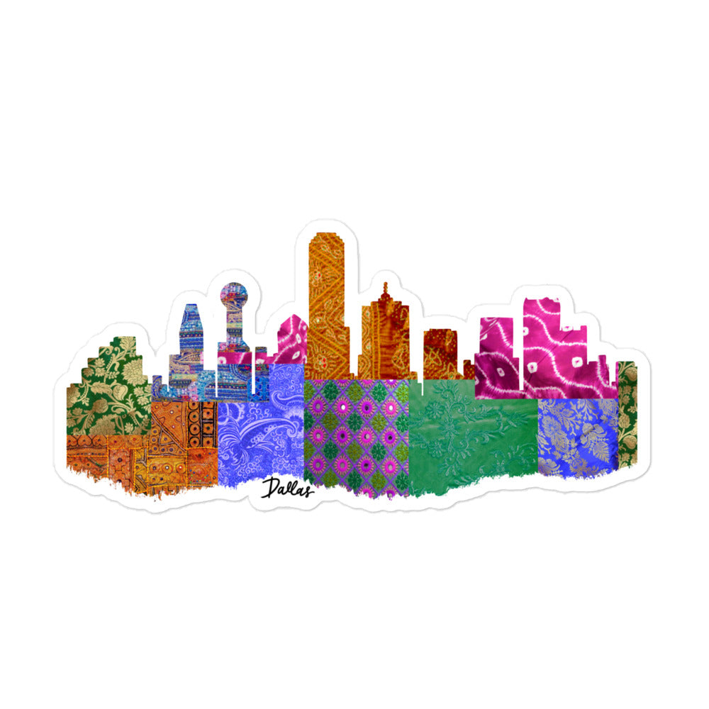 Dallas Fabric Skyline Stickers