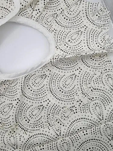 Cream Paisley Ruffle Bib