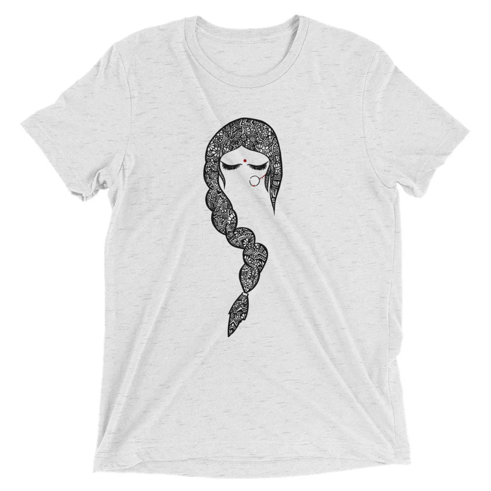 Desi Girl Bindi Nath Mandala Braid Soft T-Shirt