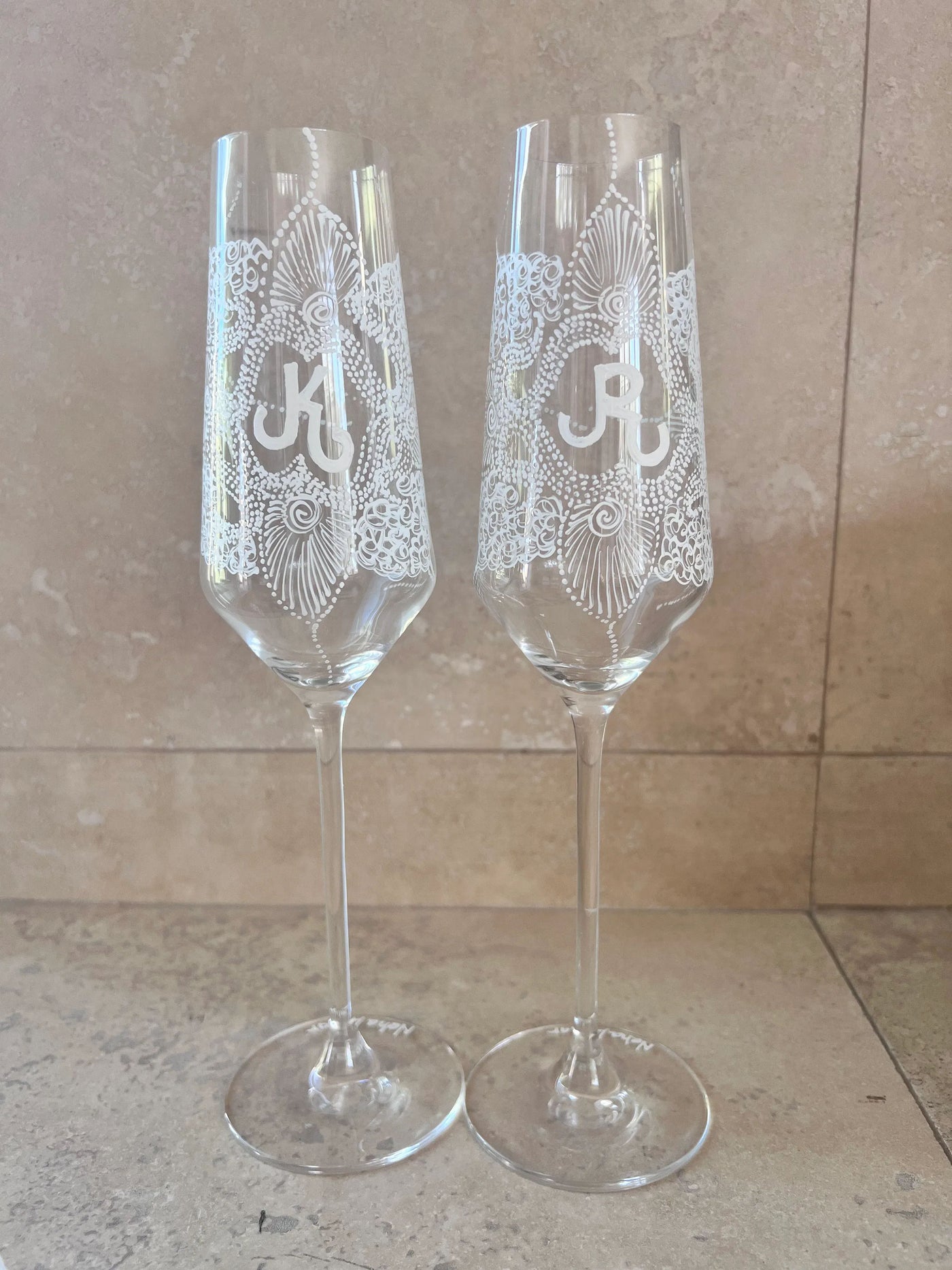 "Mr. & Mrs." Champagne Flutes