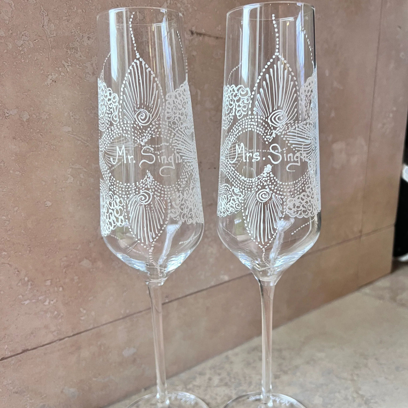 Personalized Champagne Flutes