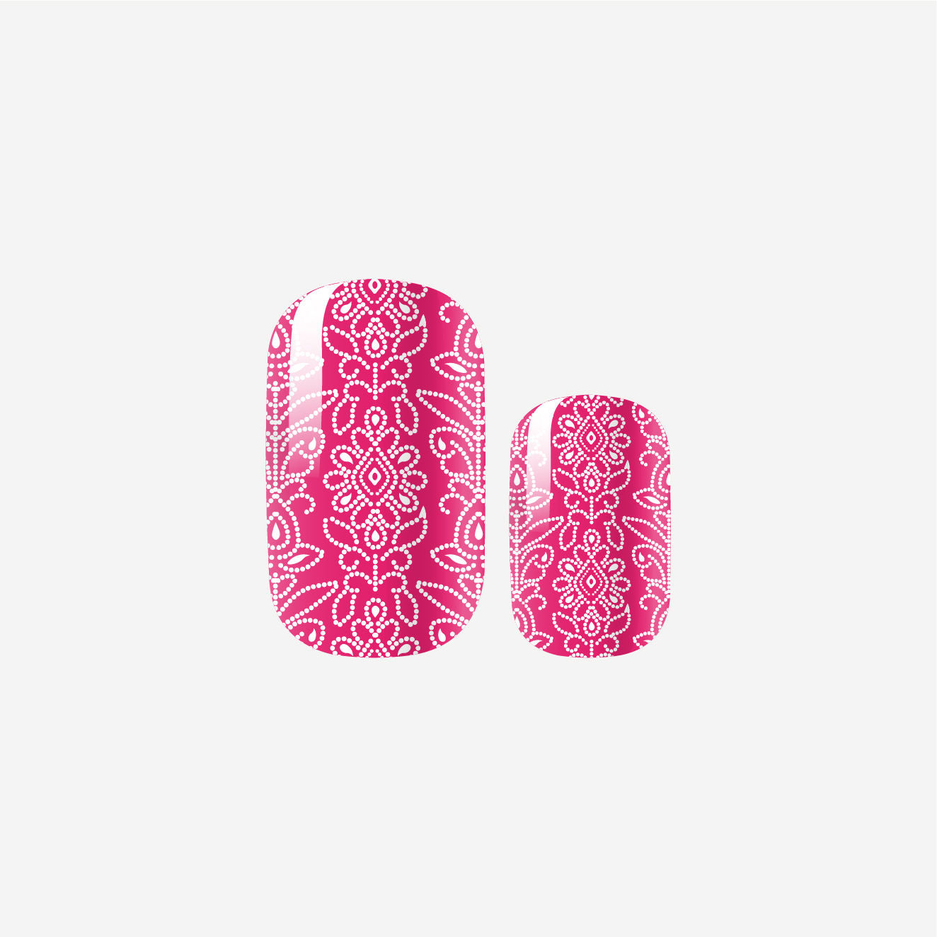 Boldly Pink Bandhani Nail Polish Wraps