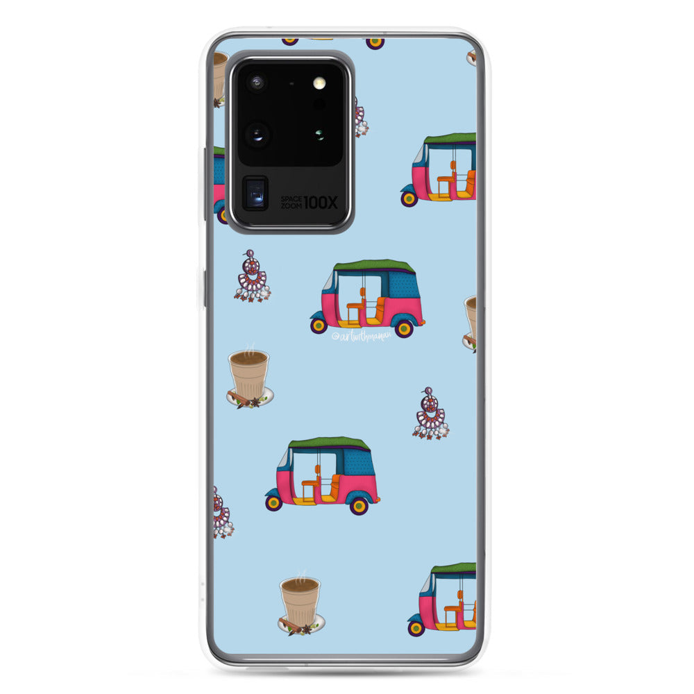 Auto, Earrings, and Chai Blue Phone Case: Samsung