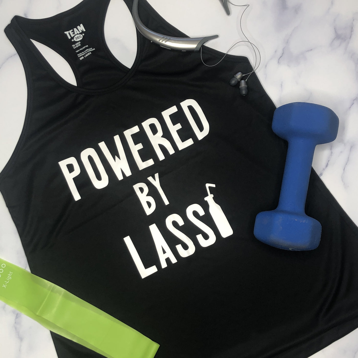 Powered By Lassi Racerback