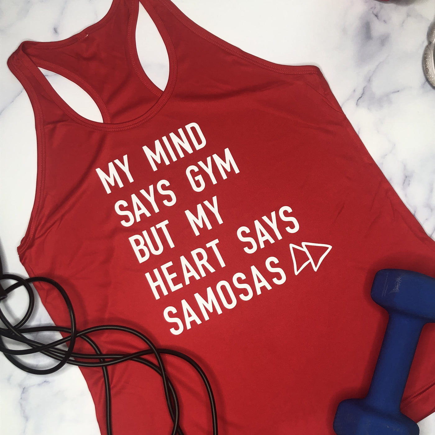 Mind Gym Heart Samosas Racerback