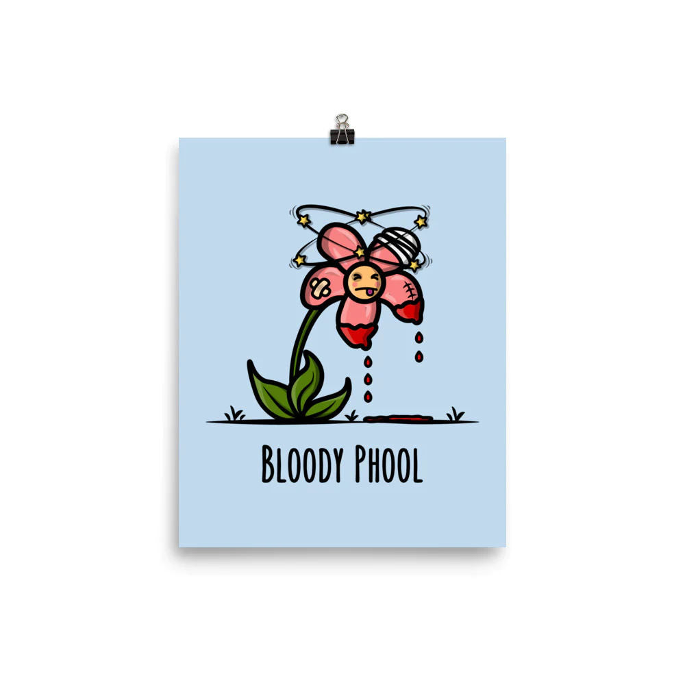 Bloody Phool Matte Print by The Cute Pista