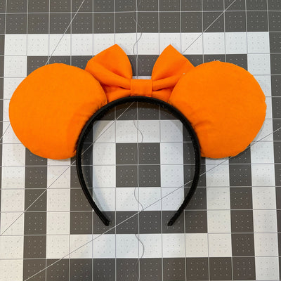 Orange Beaded Minnie Mouse Ears (Adult Size)