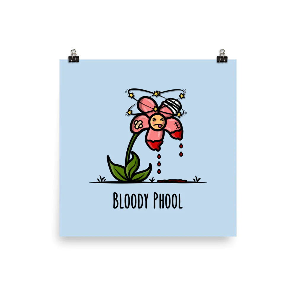 Bloody Phool Art Print by The Cute Pista