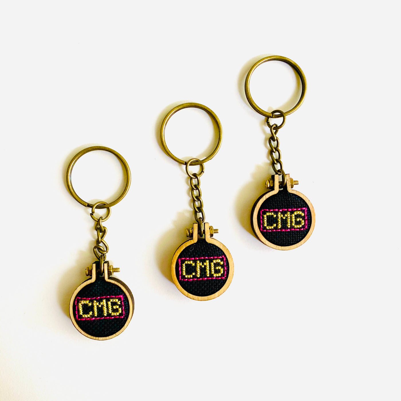 Custom Embroidered Mini Embroidery Hoop Keychain or Pin (100% of Proceeds Donated)