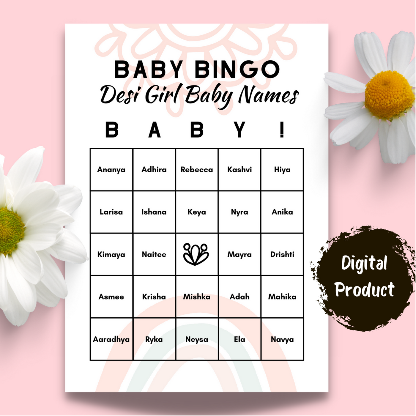 Desi Baby Girl Names Bingo