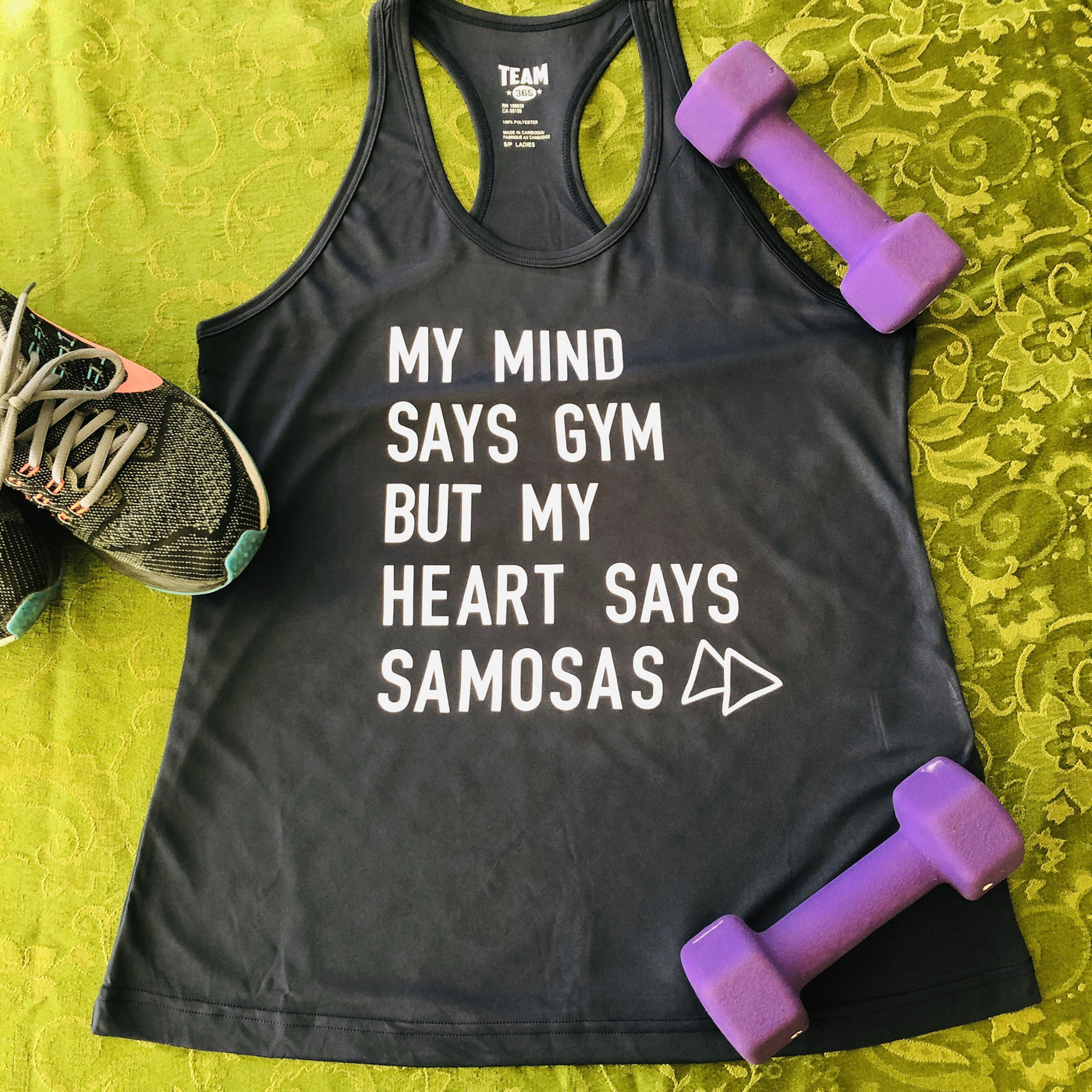 Mind Gym Heart Samosas Racerback